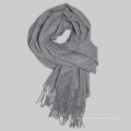 Wolle Kaschmir, geblähter grauer Melange Stock-Schal